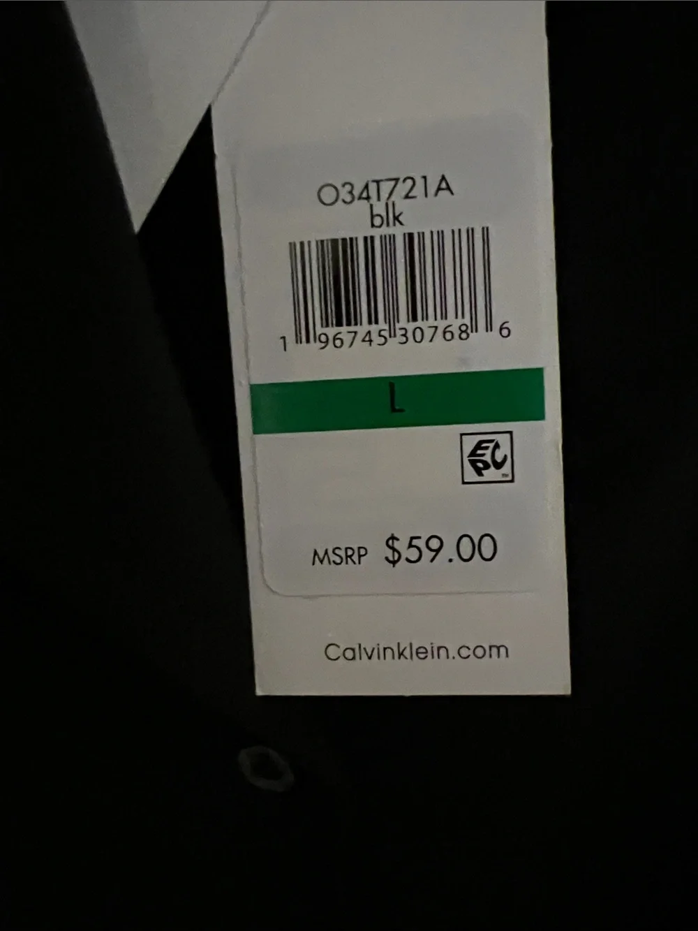 Calvin Klein Black Cropped Button-Front Top - Picture 4 of 12